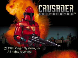 Crusader-No Remorse title screen for Playstation